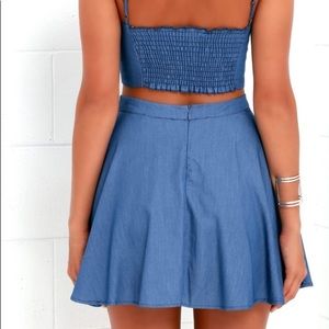 Lulu’s chambray two piece set